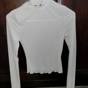 Shein white turtle neck long sleeve shirt. Size XS